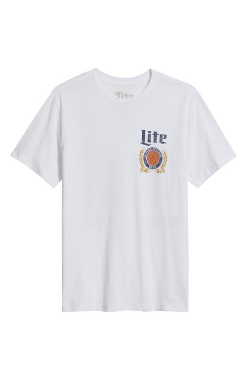 The Forecast Agency Miller Lite Graphic T-shirt In White