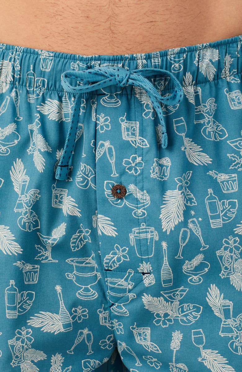 Tommy Bahama Woven Cotton Drawstring Pajama Pants, Alternate, color, Blue Multi