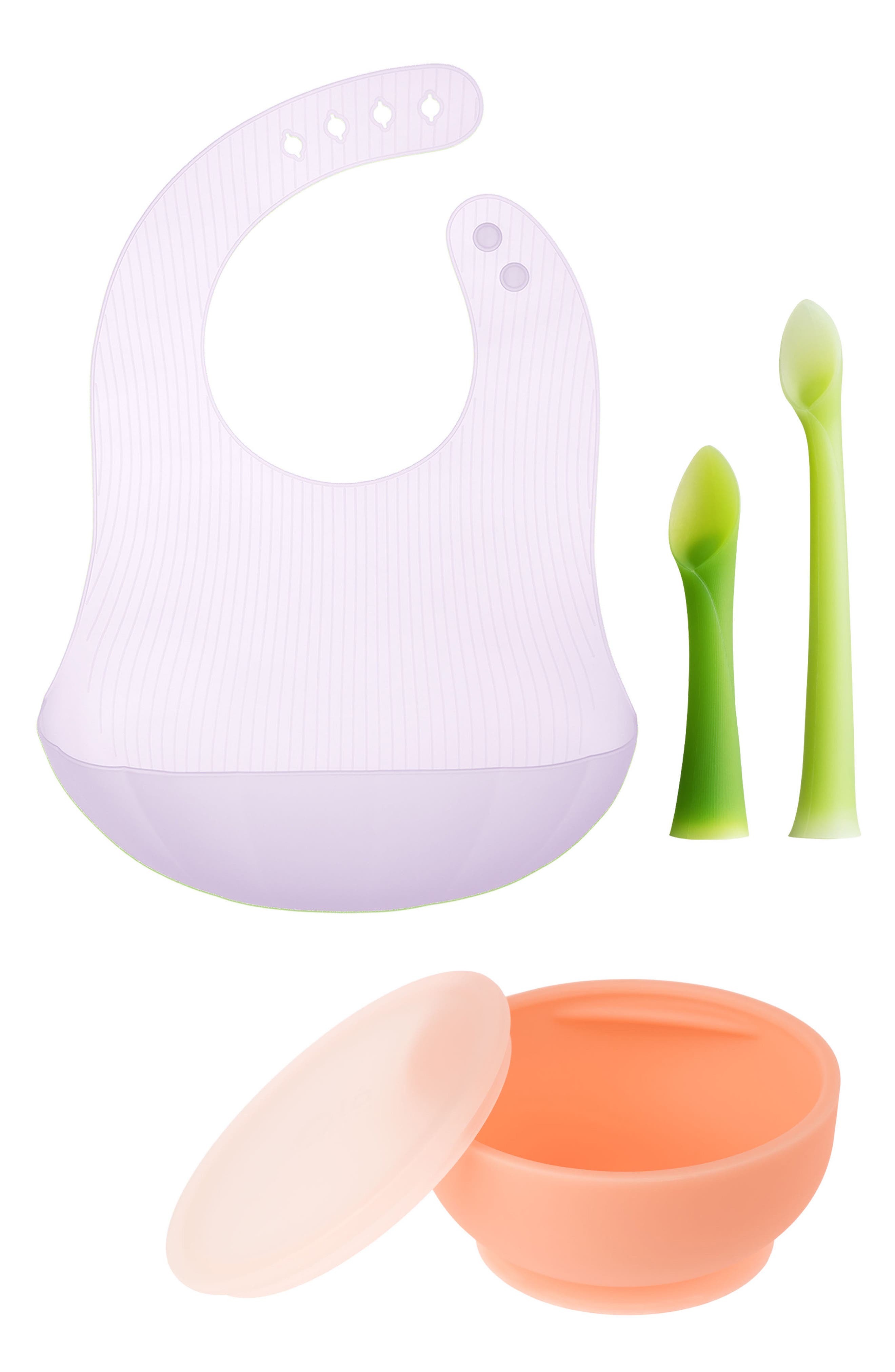 Olababy 5-Piece Baby Feeding Set in Lilac/Coral 