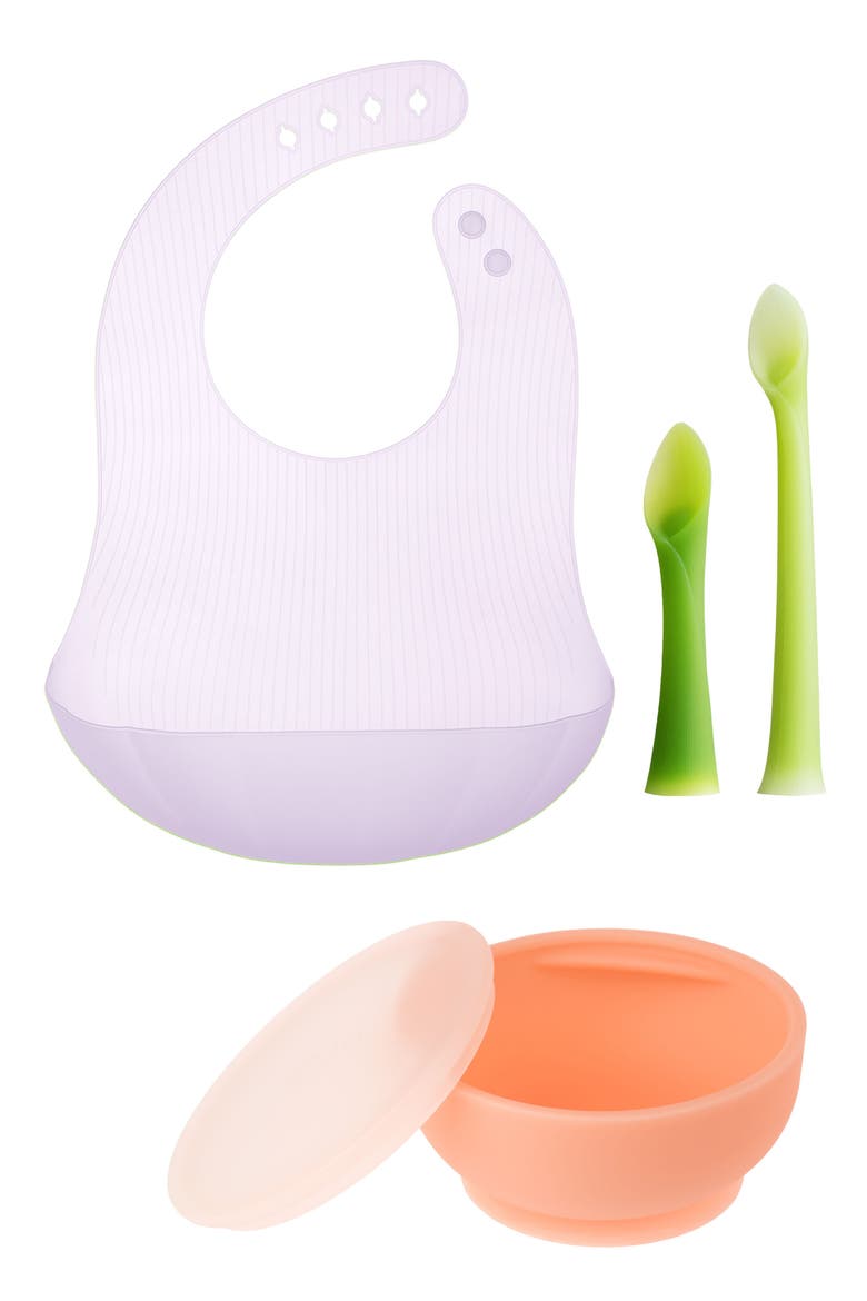 5-Piece Baby Feeding Set, Main, color, LILAC/ CORAL