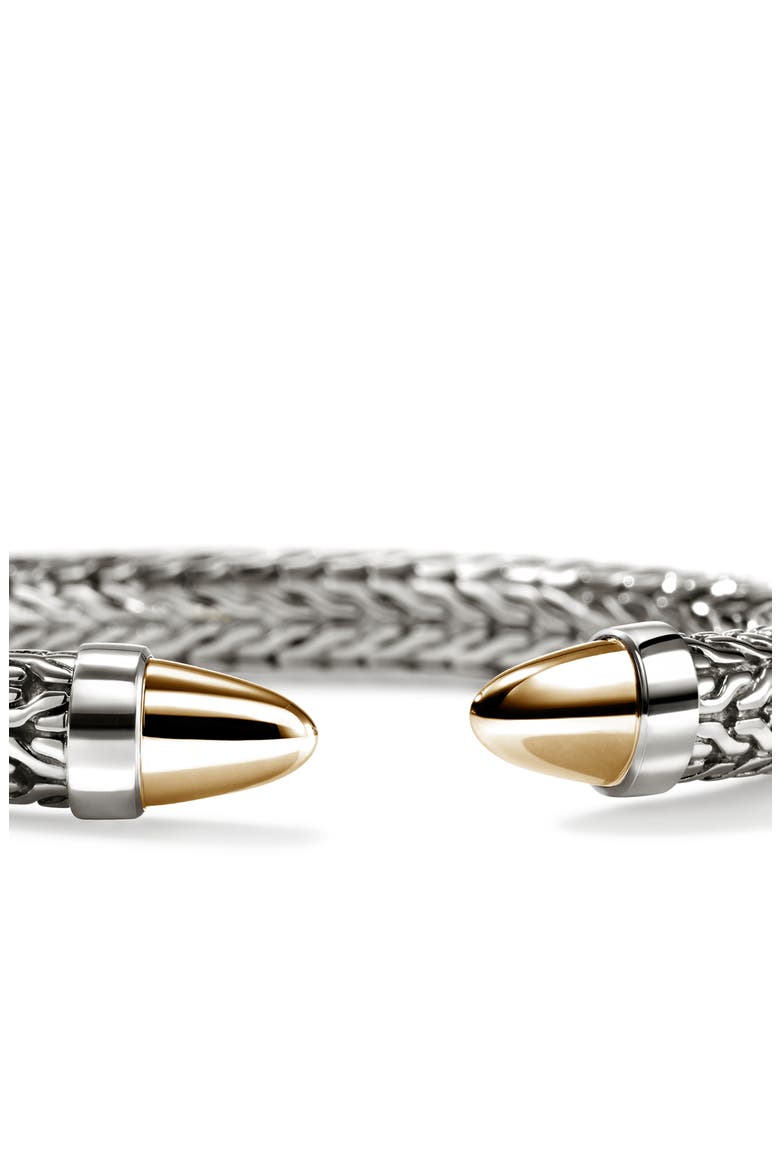 Spear 50 Flex Cuff Bracelet, Alternate, color, SILVER AND GOLD