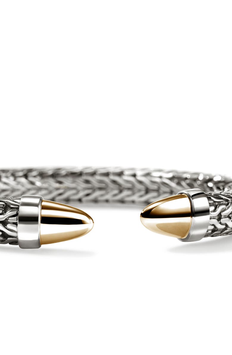 John Hardy Spear 50 Flex Cuff Bracelet, Alternate, color, Silver And Gold