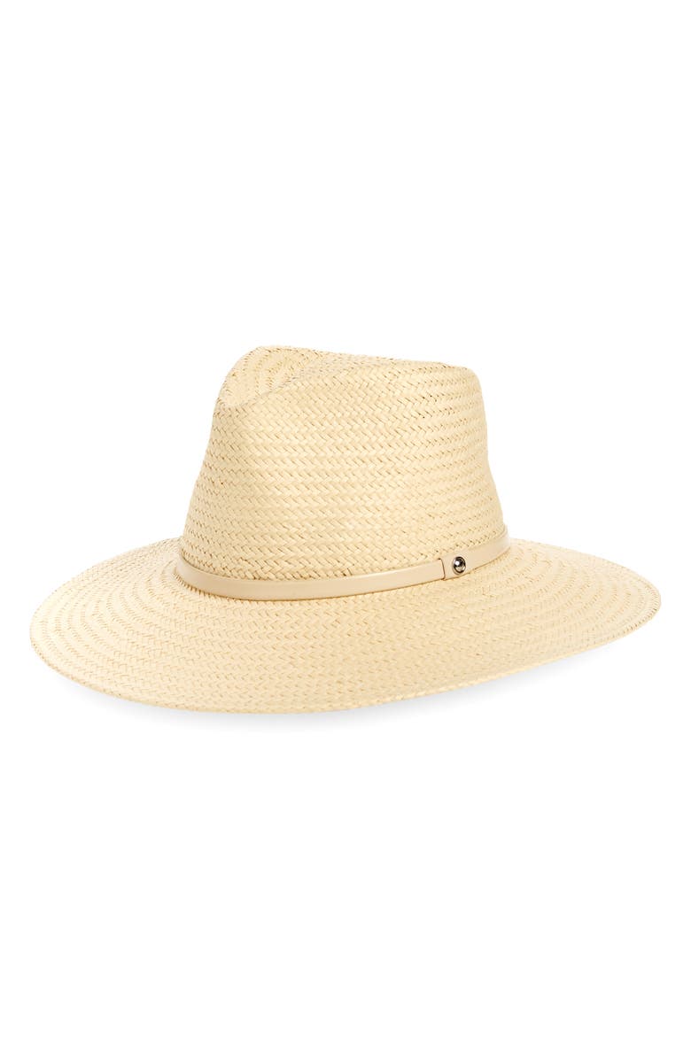 rag & bone Lexie Packable Wide Brim Straw Fedora, Main, color, 