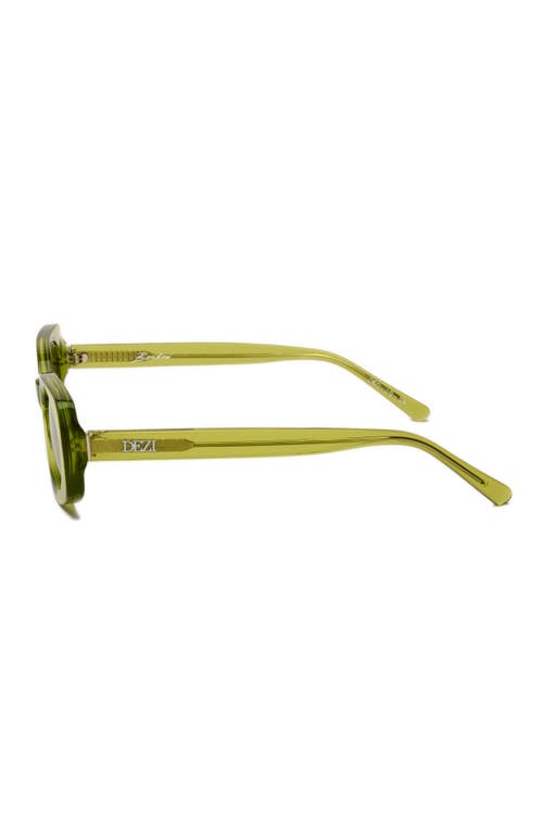 Dezi Booked 52mm Rectangular Sunglasses In Green
