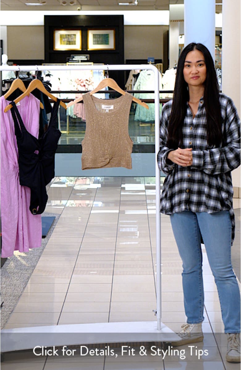 Heart of Gold Metallic Crop Cover-Up Top, sales video thumbnail