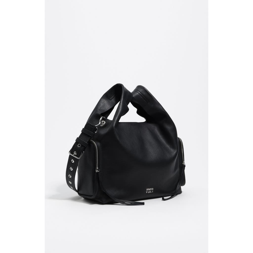 Bimba Y Lola Leather Crossbody Bag In Black