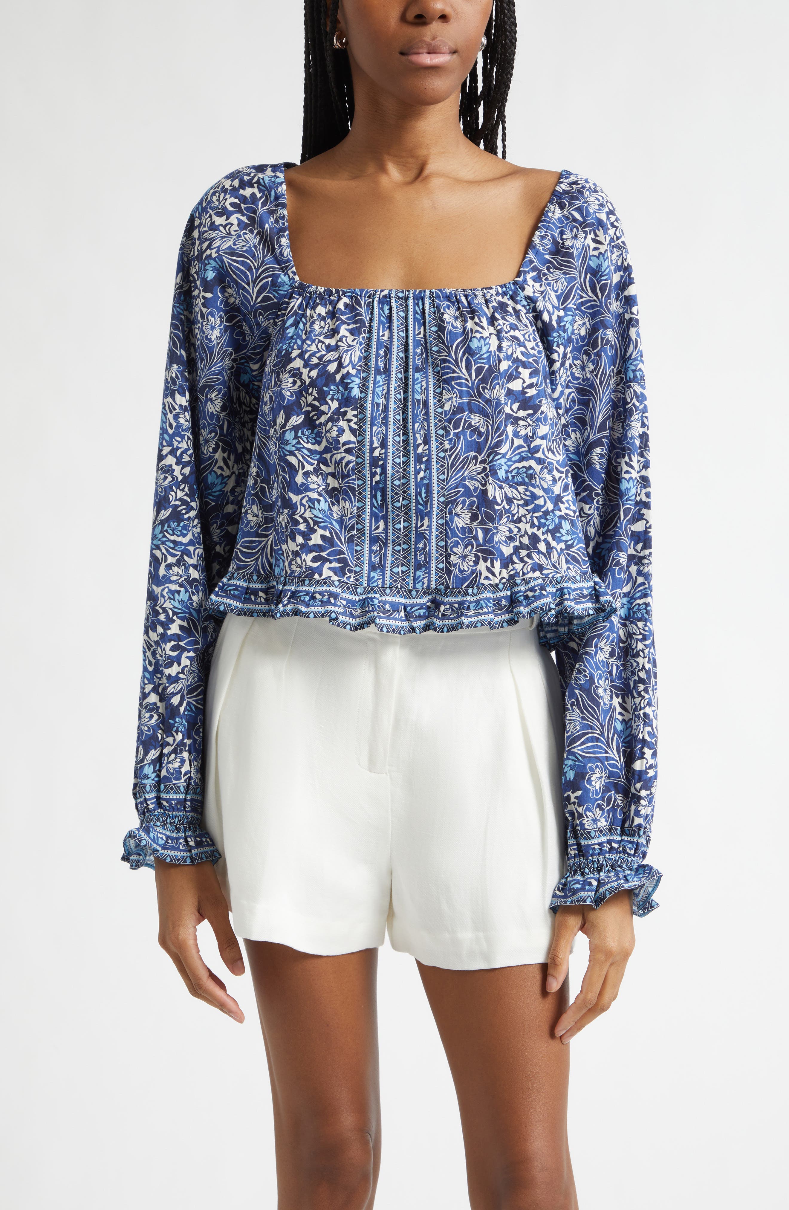 Farah Floral Crop Pullover
