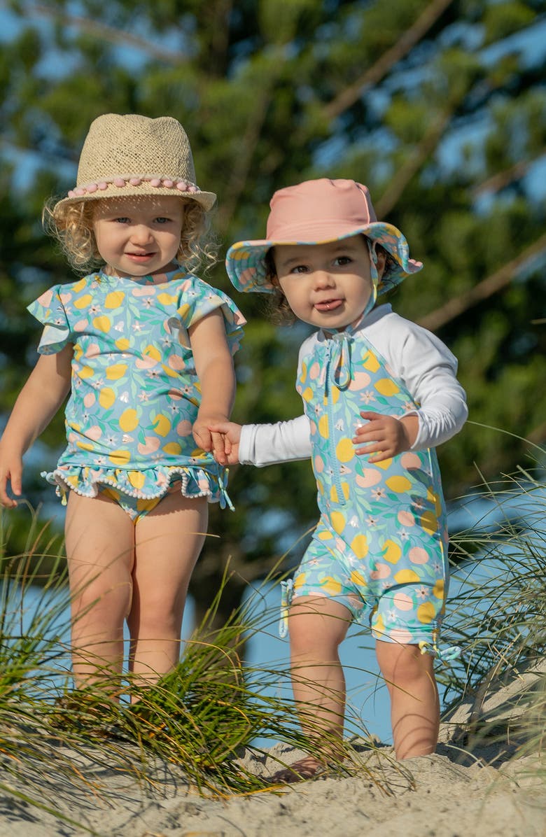 Snapper Rock Lemon Drops Ruffle Two-Piece Swimsuit, Alternate, color, Multi