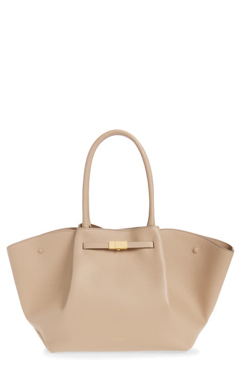 New York Leather East/West Tote