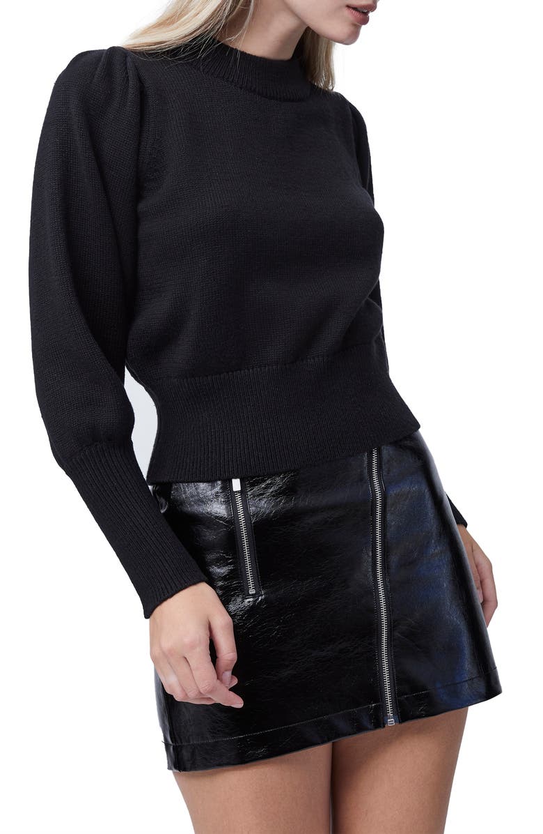 French Connection Puff Sleeve Crop Sweater, Alternate, color,