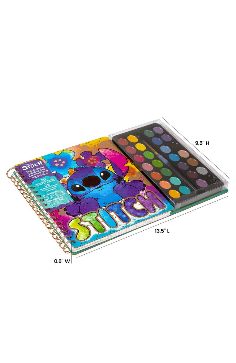 Fashion Angels Disney Stitch Watercolor Poster Set 30 Themed Pages, Alternate, color, 