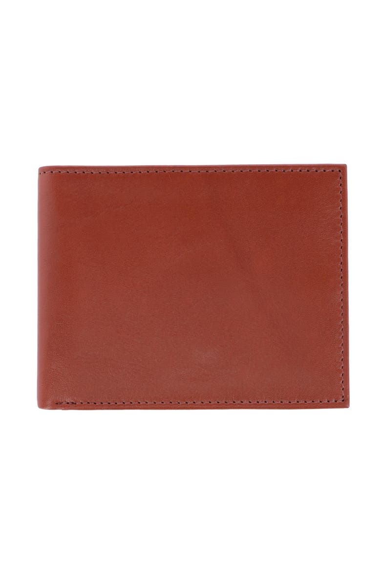Sergio Genuine Leather RFID Bi-Fold Passcase Wallet, Main, color, Tan