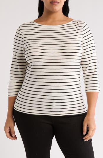CASLON CASLON® BOAT NECK LONG SLEEVE TEE