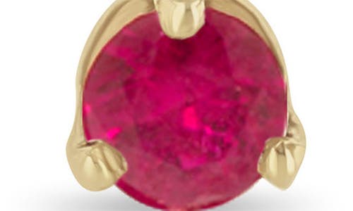 Zoë Chicco 14k Gold Stone Stud Earrings In Brown