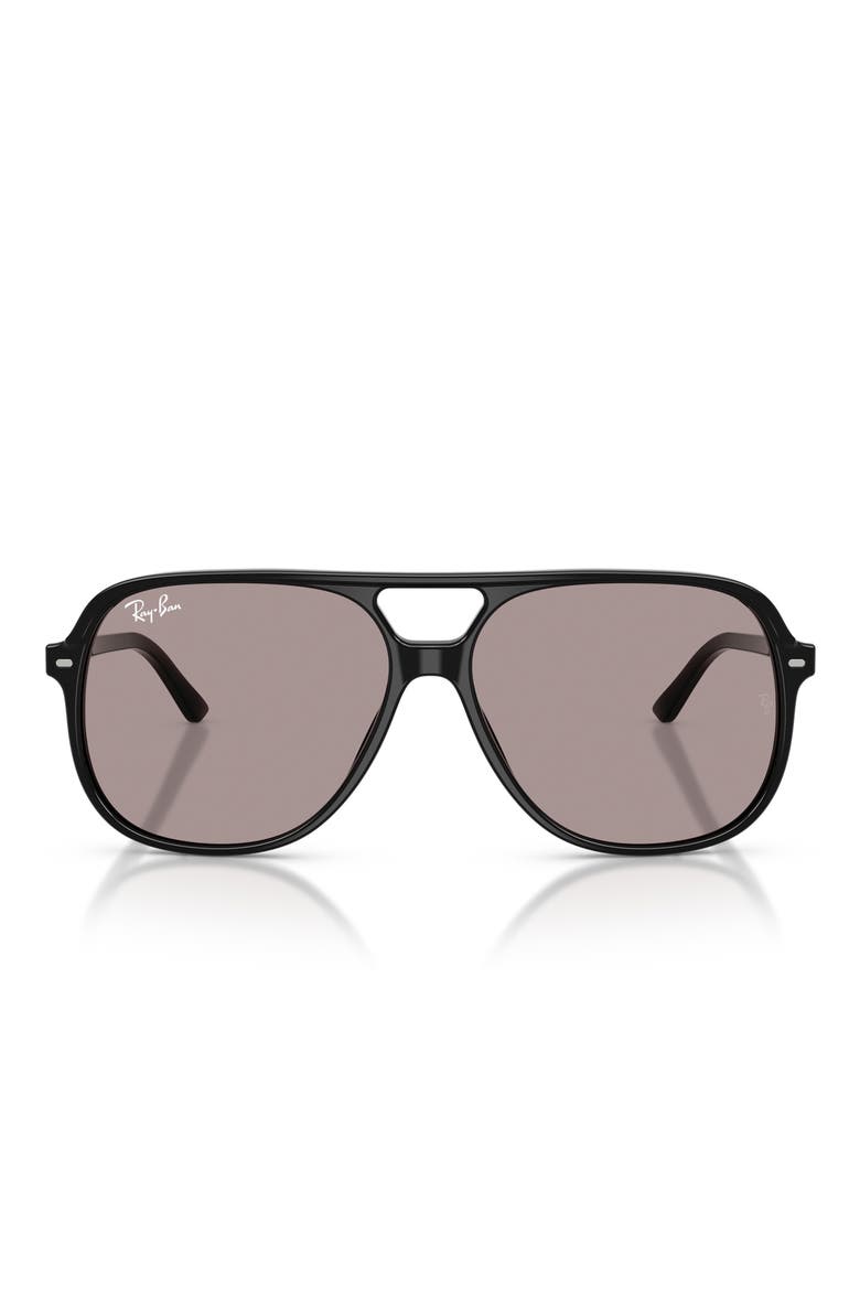 Bill 60mm Square Sunglasses, Main, color, BLACK / VIOLET