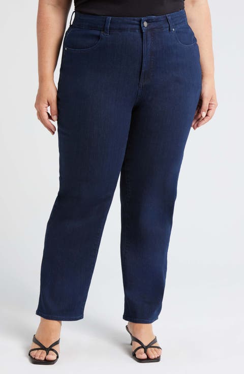 Ella Straight Leg Jeans (Balearic Blue) (Plus)