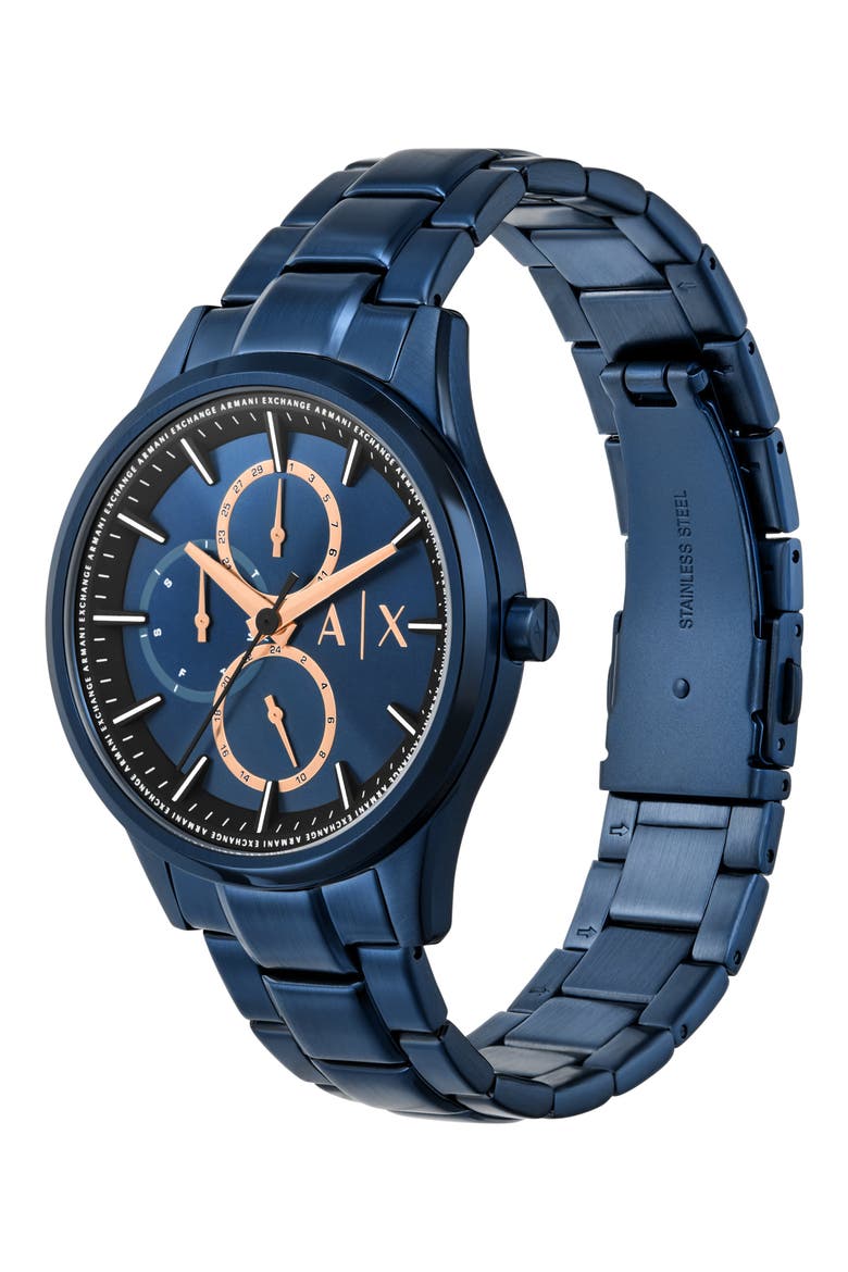 Dante Multifunction Bracelet Watch, 42mm, Alternate, color, BLUE