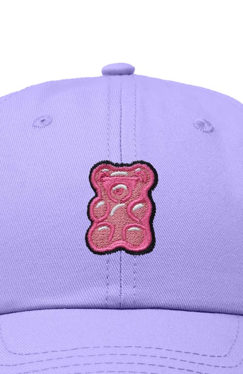 Dalix Pink Gummy Embroidered Casual Cap In Lavender