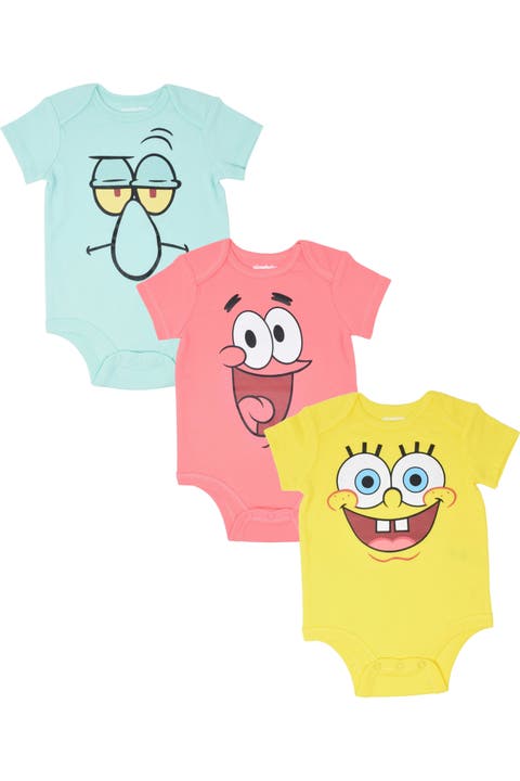 SpongeBob SquarePants 3-Pack Short Sleeve Bodysuits