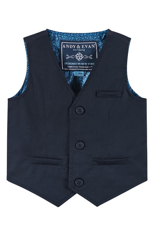 Andy & Evan Bowtie, Vest, Button-up Shirt & Pants Set In Blue