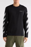 Off-White Pixel Diagonal Skate Long Sleeve T-Shirt
