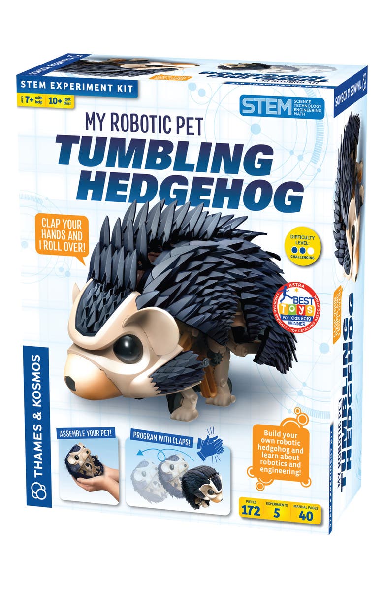 Thames & Kosmos My Robotic Pet: Tumbling Hedgehog Mechanical Kit, Alternate, color,