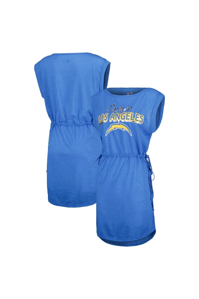 Women's G-III 4Her by Carl Banks Powder Blue Los Angeles Chargers G.O.A.T. Swimsuit Cover-Up, Main, color, Powder Blue