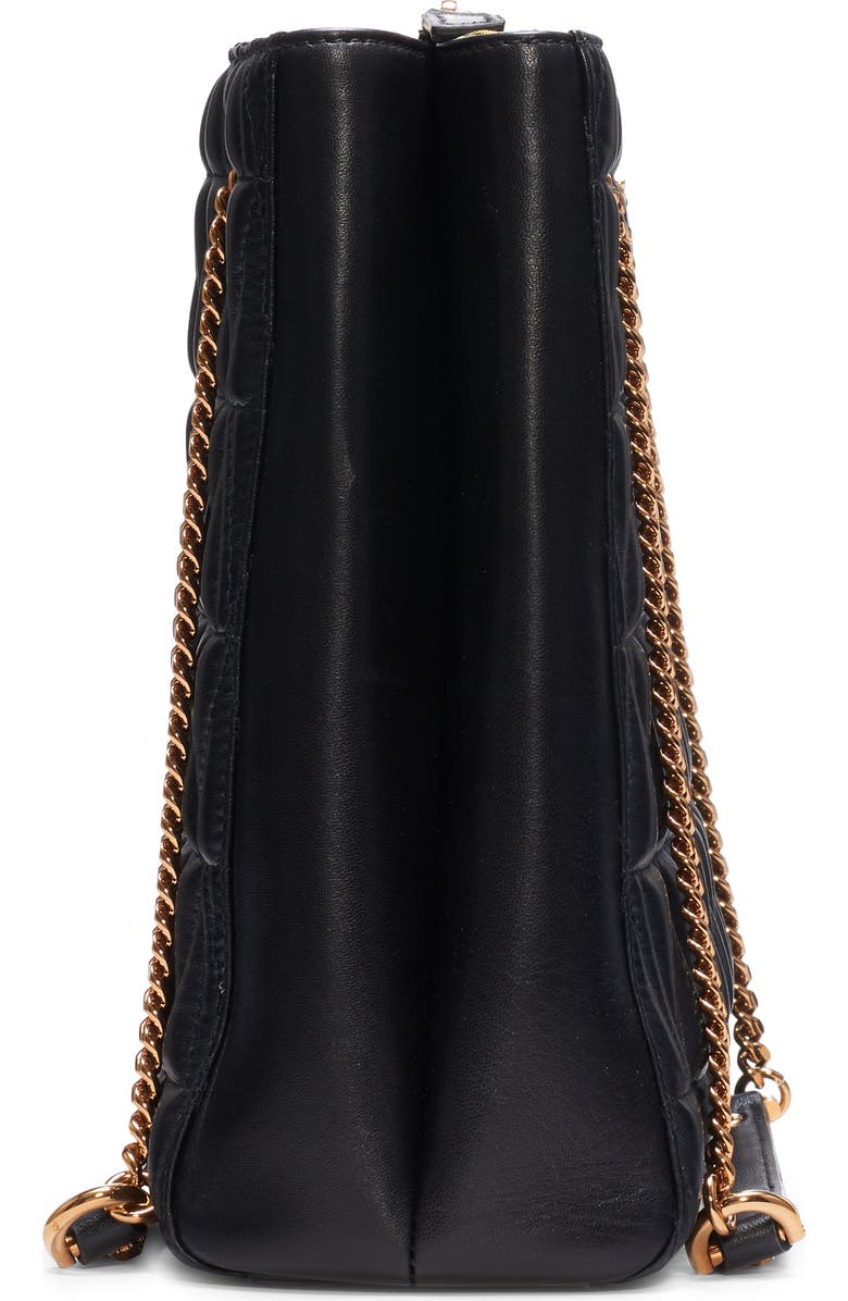 Versace Virtus Large Quilted Leather Tote, Alternate, color,