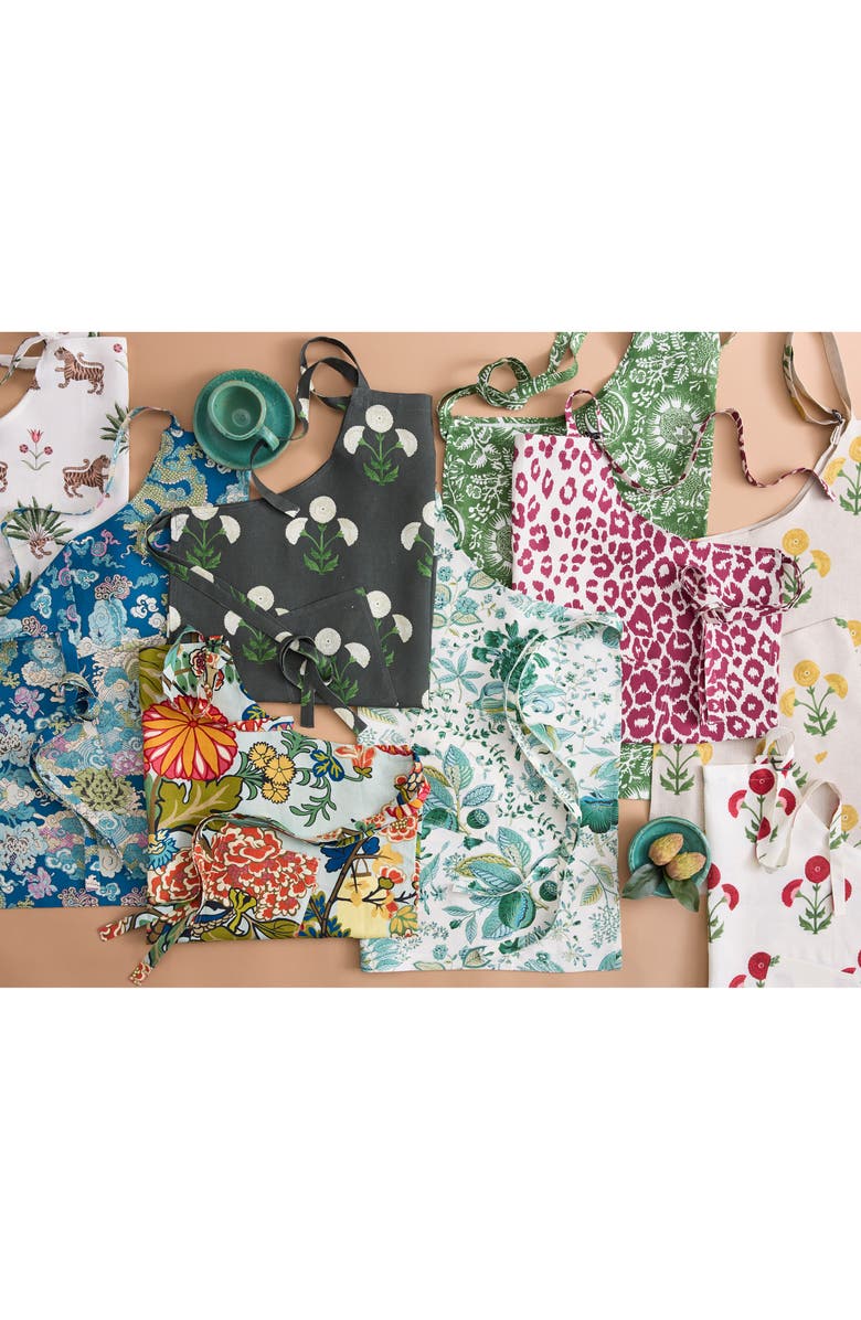 Matouk Linen Apron, Alternate, color, Gisele Moonflower