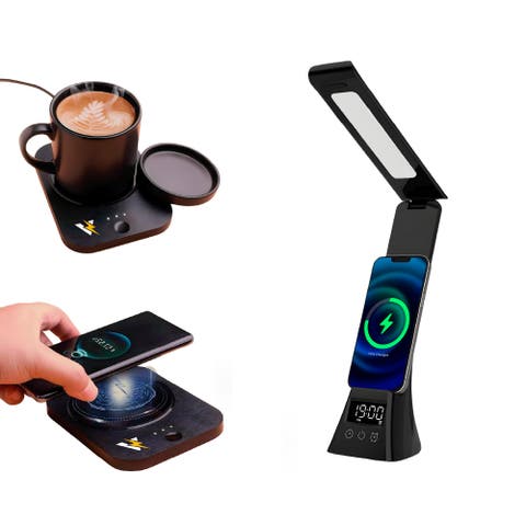 The Modern Workspace Productivity Bundle 3-in-1 LED Desk Lamp + Sip & Charge Wireless & Mug Warmer