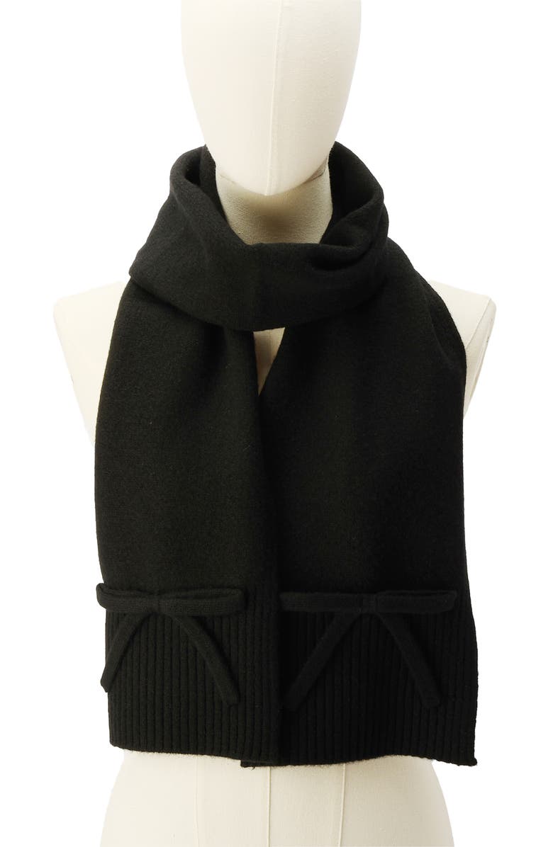 Kate Spade New York bow wool scarf, Alternate, color, 