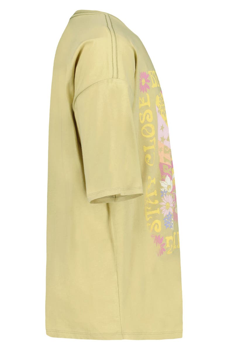 Billabong Kids' Sunshine Oversize Cotton Graphic T-Shirt, Alternate, color, Sage Green