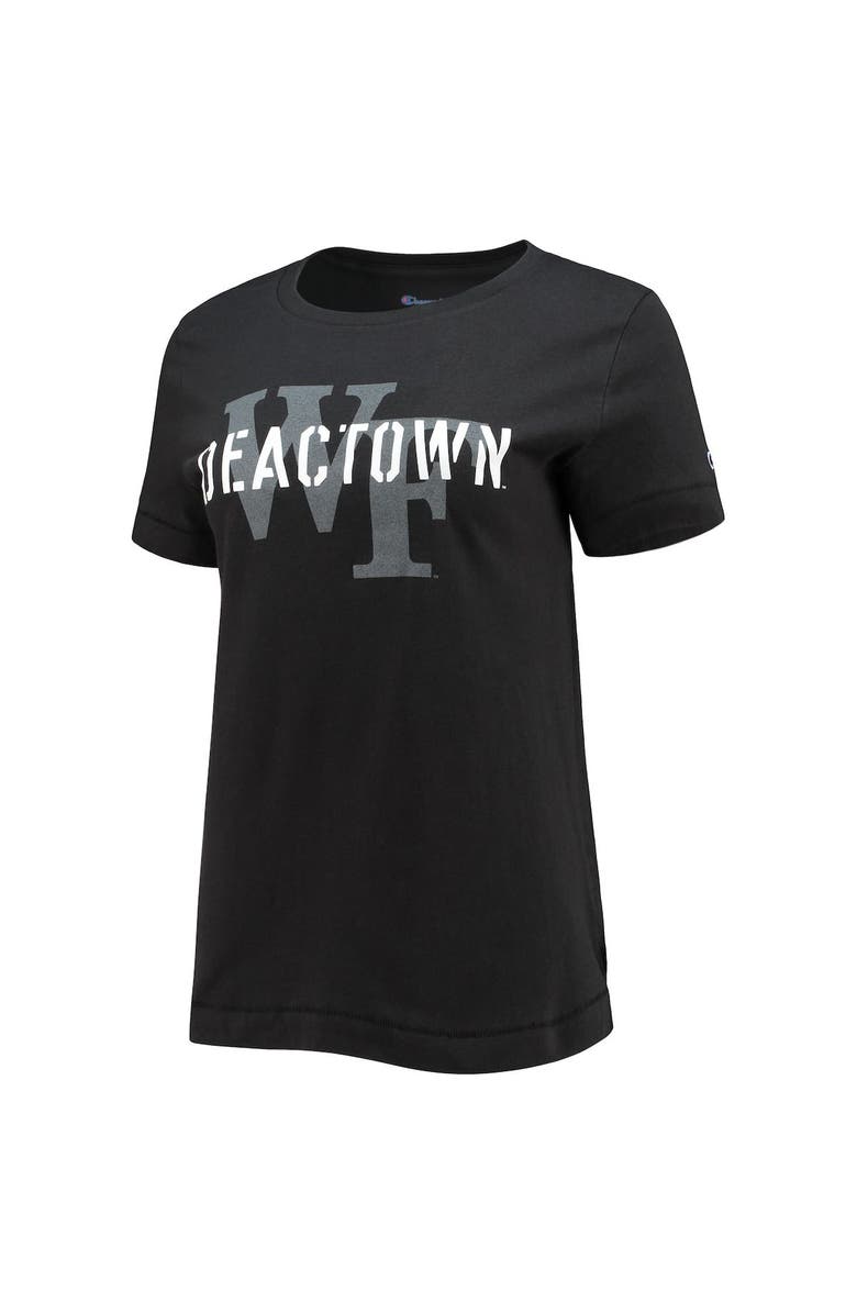 Champion Women's Champion Black Wake Forest Demon Deacons Deactown Wordmark T-Shirt, Alternate, color, 