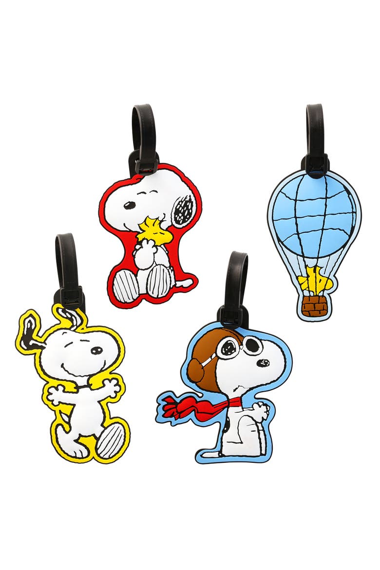 Snoopy and Woodstock Luggage Tag - Set of 4, Main, color, Multicolor