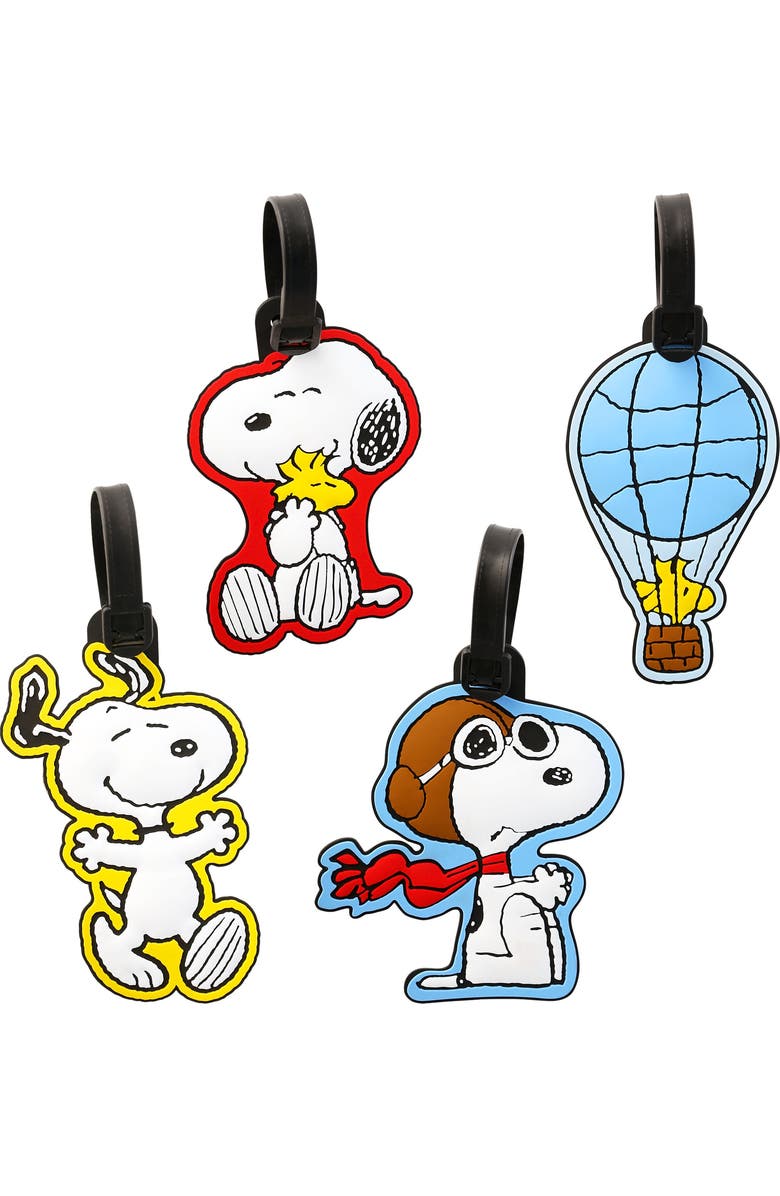 PEANUTS Snoopy and Woodstock Luggage Tag - Set of 4, Main, color, Multicolor