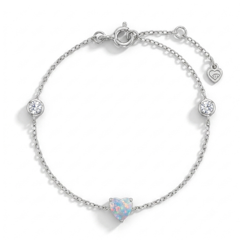 Opal Heart Girls Bracelet