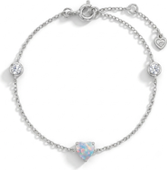 In Season Jewelry Opal Heart Girls Bracelet