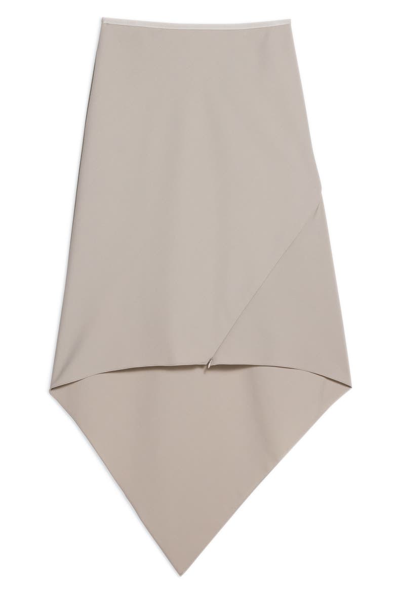 Scarf Hem Virgin Wool Maxi Skirt, Alternate, color, SAND