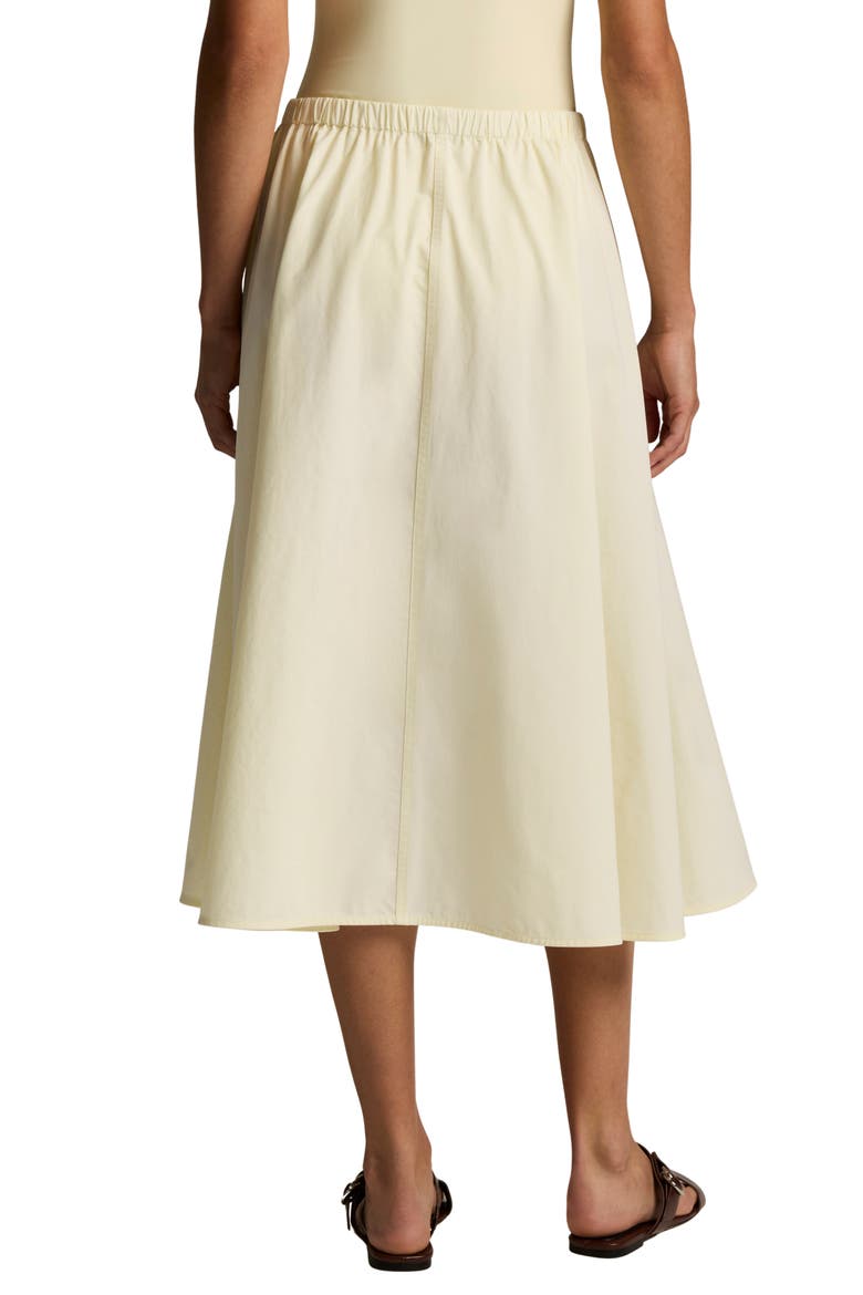 Stretch Cotton Midi Skirt, Alternate, color, SUN PETAL