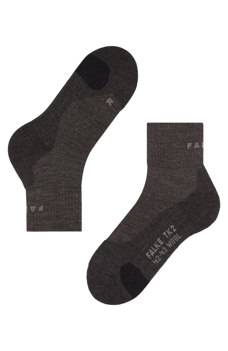 Falke TK2 Explore Wool Short Hiking Socks, Alternate, color, Smog