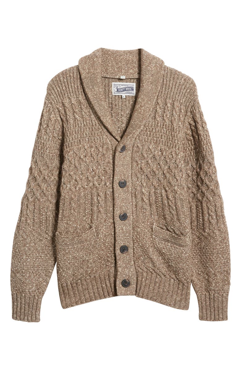 Schott NYC Marled Shawl Collar Cardigan, Alternate, color,
