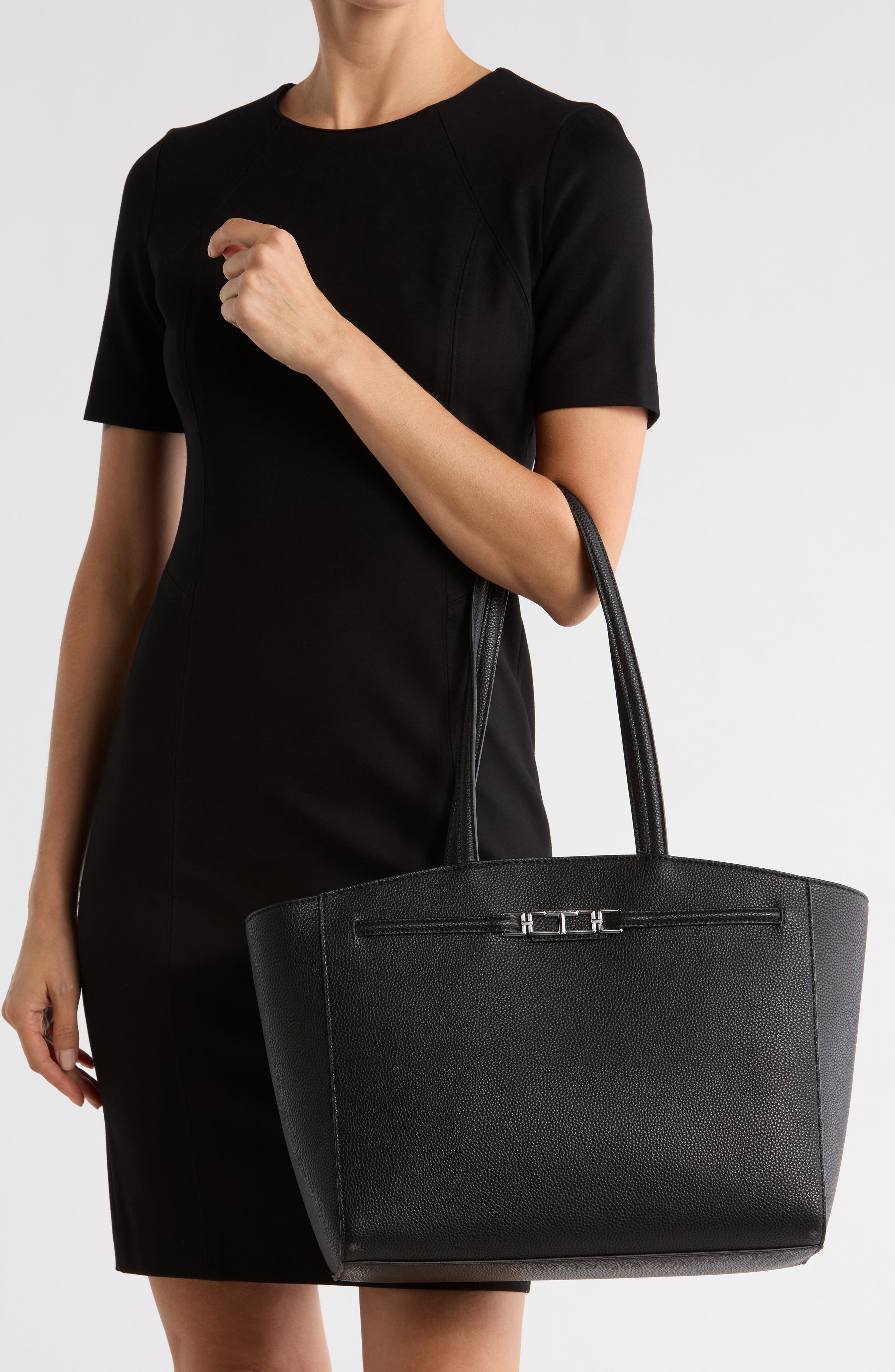T Tahari Downing Essential Tote, Alternate, color, Black