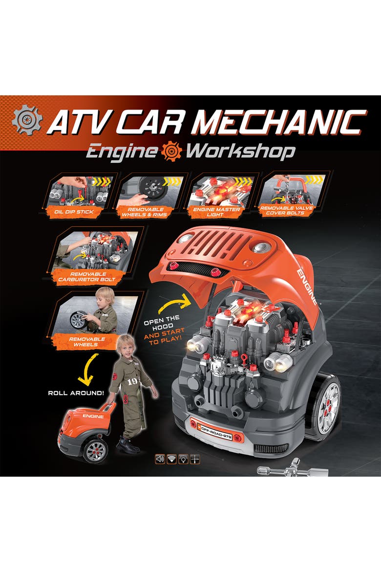 Atv Car Mechanic Engine Workshop (Orange) Cool Take Apart And Rebuild Engine, Alternate, color, Orange