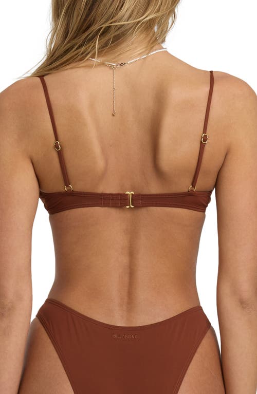 Billabong Sol Searcher Jaclyn Crop Bikini Top In Brown