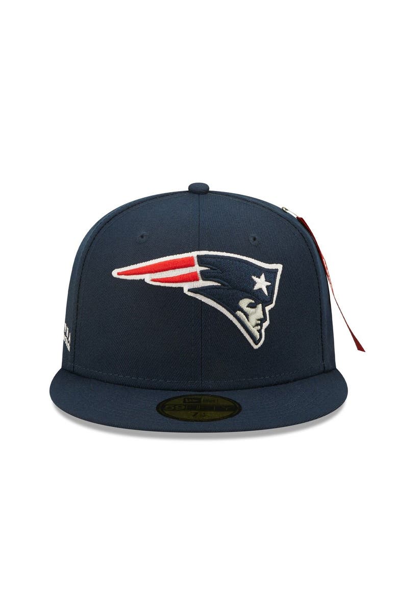 New Era x Alpha Industries Men's New Era x Alpha Industries Navy New England Patriots Alpha 59FIFTY Fitted Hat, Alternate, color, 