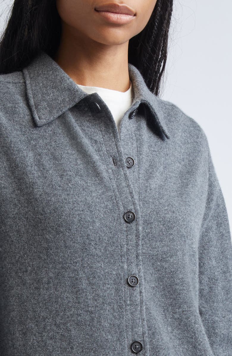 TOTEME Cashmere Cardigan, Alternate, color, Dark Grey Melange