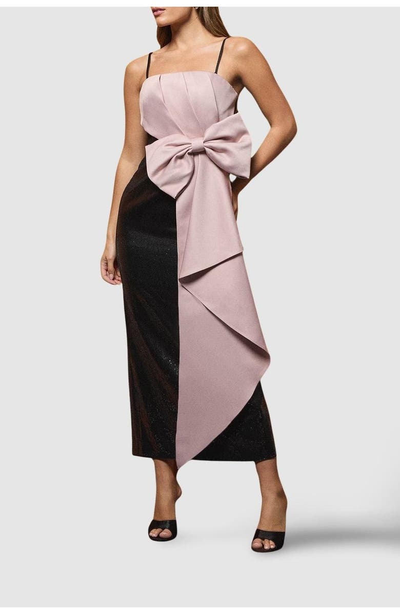 Coast Sequin Bow Maxi Dress, Alternate, color, Black