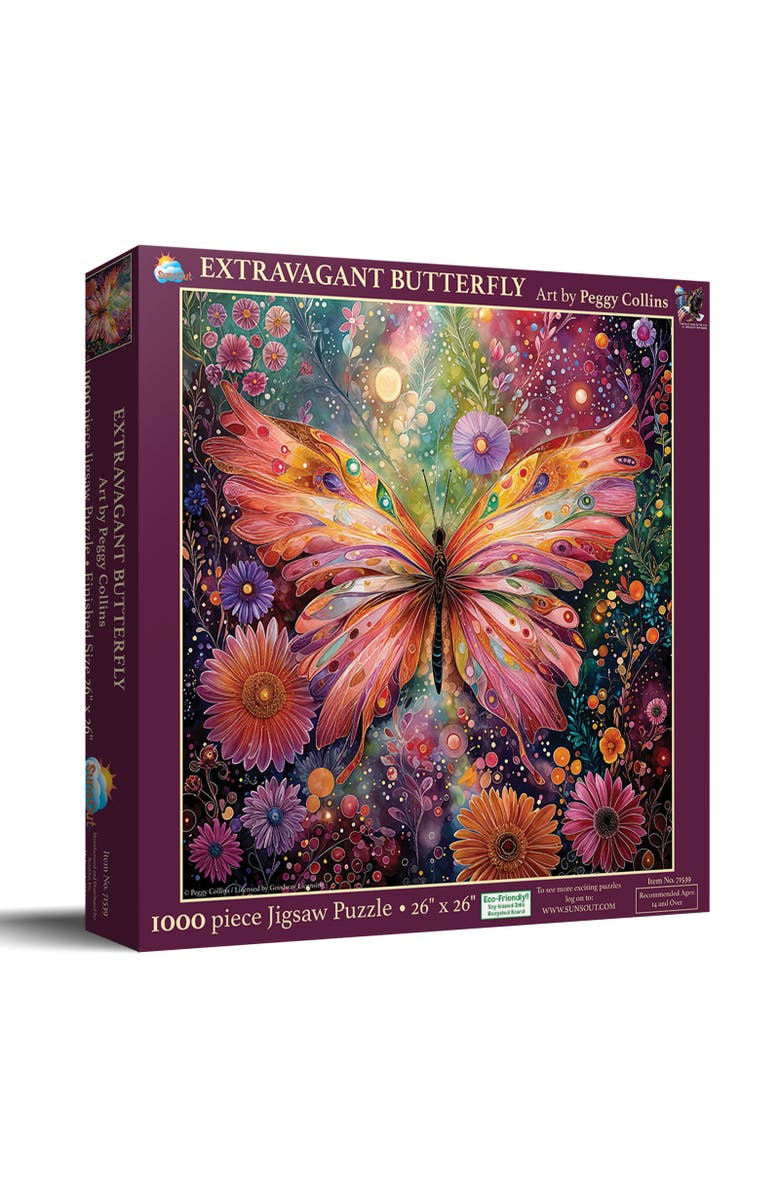 Sunsout Extravagent Butterfly 1000 piece Jigsaw Puzzle for Adults, Main, color, Multicolor