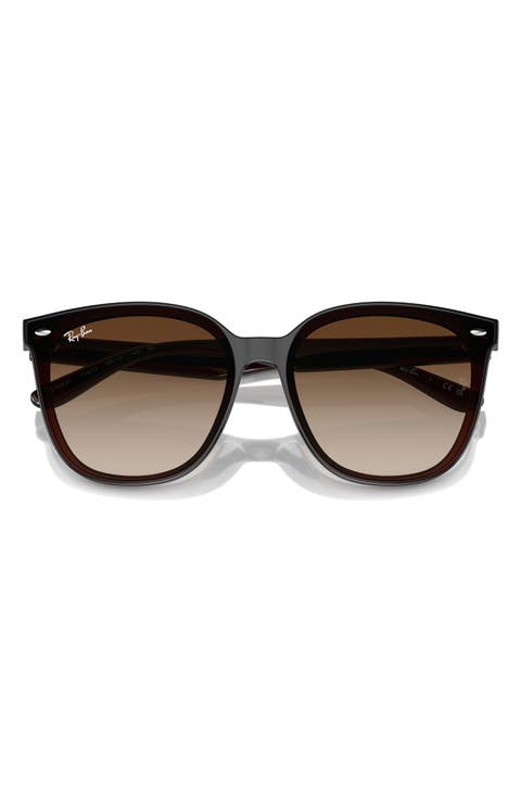 66mm Gradient Oversize Irregular Sunglasses