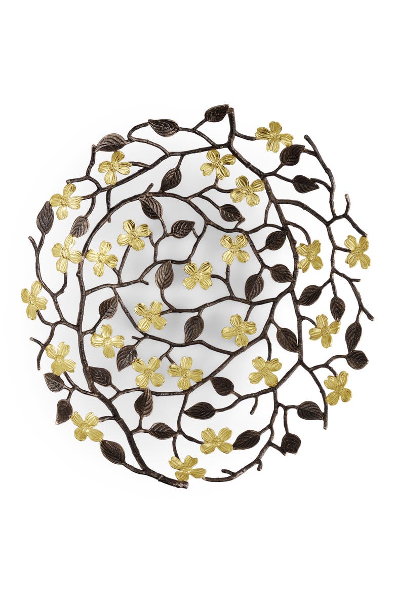 Dogwood Centerpiece Basket, Alternate, color, BRASS/ GOLD